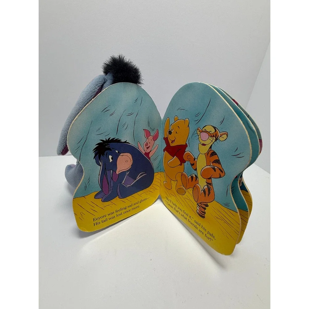 Disney Pooh Friendly Tales 1997 Plush Book Lot of 3 Tigger Eeyore Winnie